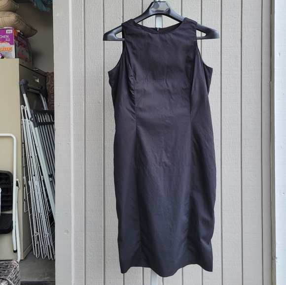 Y2K Sleeveless Cotton Stretch Dress EUC | Ladies 12 Black Jones New York - Picture 13 of 14
